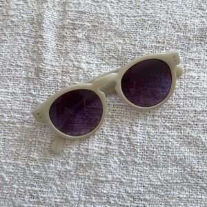 Komono Women's Round Sunglasses in White Frame